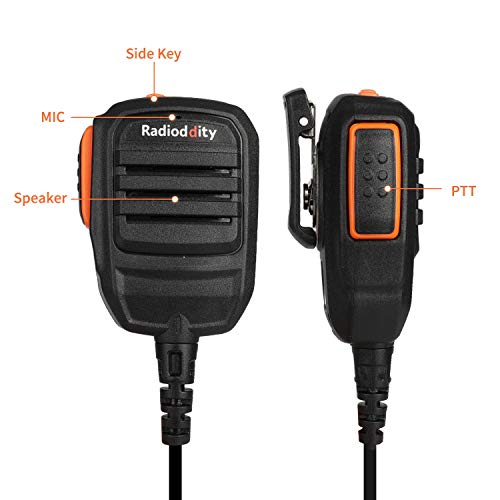 Radio Speaker Microphone with Clear Sound for Two-Way Radios - 2-Pin K-Plug