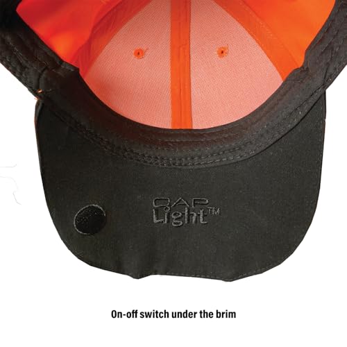 Ultra-Bright LED Lighted Hat with Orange Blaze Color - Hands-Free Cap for Outdoors