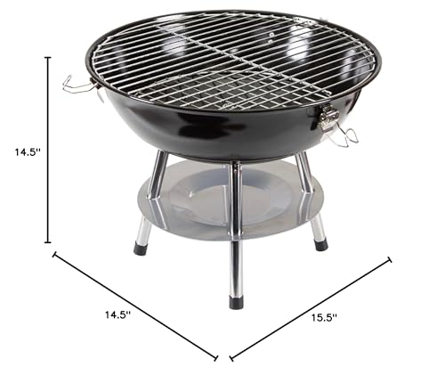 Stansport 037 Portable Charcoal Grill - Black