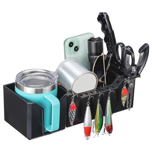 Large Boat Cup Holder with Drainage - Marine Caddy Organizer for Kayaks, Pontoon & Bass Boats