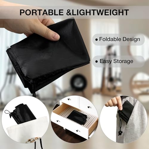 Black 16x20 Inch Drawstring Bags Set with Toggle - Durable Nylon Cinch Sack & Pouch