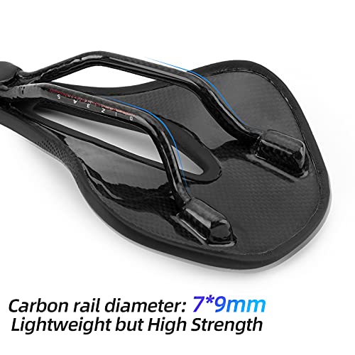 Lightweight Carbon Fiber Bike Saddle 152MM Wide Shock Absorbing Cycling Seat