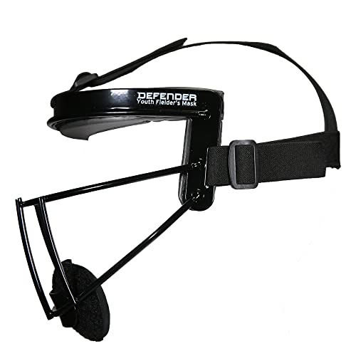 Youth Black Steel Fielder’s Wire Mask for Softball & Baseball - Defender