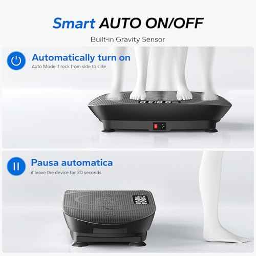 MERACH Vibration Plate Exercise Machine, Whole Body Workout Equipment for Women, Bluetooth and Silicone Pedal, Vibration Plate with Auto Mode, Vibrate Fitness Platform for Home