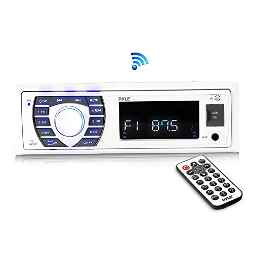 Marine Bluetooth Stereo Receiver - 300W In-Dash Boat Radio with LCD, USB, SD Card, FM, Remote - Variation of Receiver
