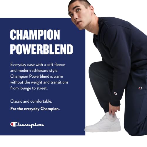 Champion Men's Cinched-Bottom Fleece Sweatpants Large Oxford Gray - C Logo