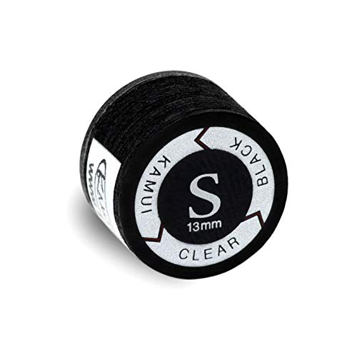 Black Laminated Pool Cue Tip 13mm Soft Durable Billiard Accessory