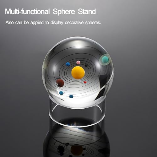 Hipiwe 2.6 Inch Clear Plastic Soccer Ball Display Stands - Pack of 6
