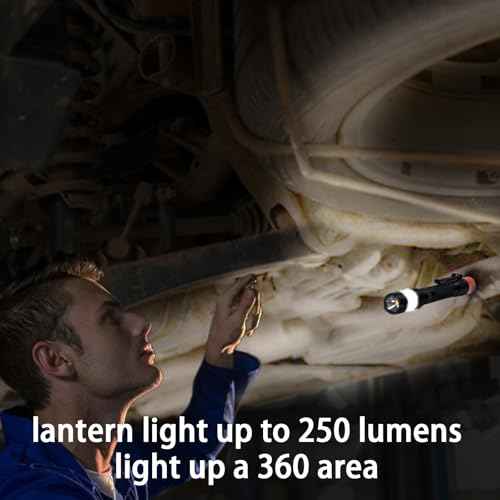 KunHe Probe LED 250 Lumens Pen Flashlight High Lumens with AA*2 Alkaline Batteries(Included) and Magnetic Base for Inspection Repair Engineer Gift for Husband Dad