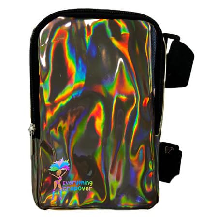 Holographic Thigh Bag | Leg Harness for Women | Outdoor Leg Pouch | Carnival Hiking Travel Fanny Pack with Adjustable Straps | Brown
