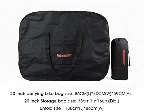 Rhinowalk Folding Bike Carry Bag 20" Thick/ 26" Thin/26 Thick Bicycle Transport Storage Case Bike Travel Bag for Air Travel,Shipping Professional Cycling Accessories