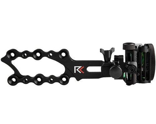 RL-3 Three Pin Bow Sight - .019 Fiber Pin with 1st & 2nd Axis Adjustments and Enclosed Fiber Optic Ring - Black - Right Handed
