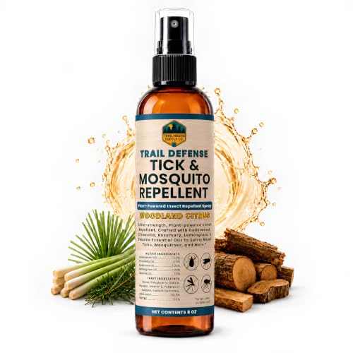 8 Fl Oz Botanical Tick & Mosquito Repellent for Humans and Dogs – Field-Ready Outdoor Spray