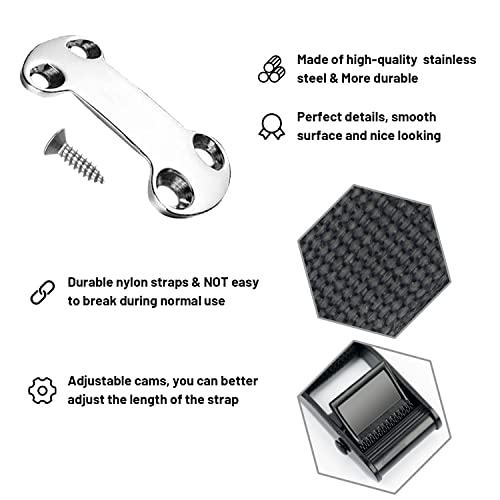 Cooler Tie Down Kit - Adjustable Straps for YETI & RTIC Coolers, Boat & Truck Bed