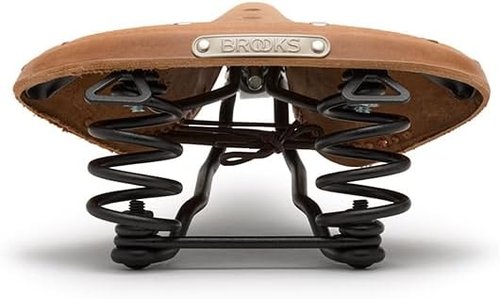 Brooks England B67, Leather Bike Saddle with Suspension Springs