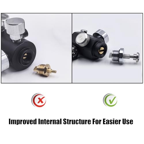 4500Psi 300Bar Fill Station Charging Valve with Dual Gauges & 20-Inch Hose - 5/8-18UNF