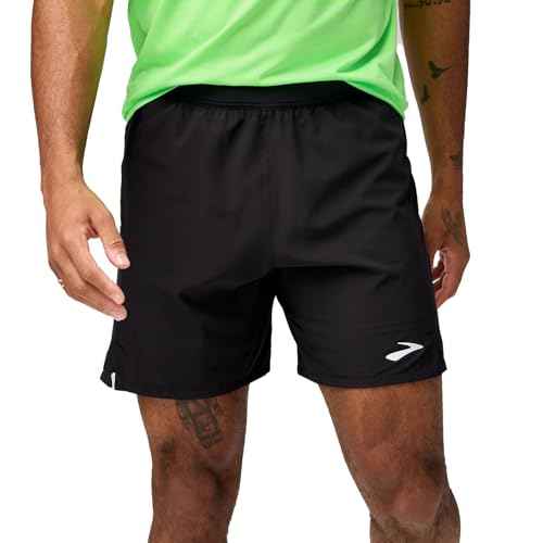 Brooks Men's Journey 7" Short, Lightweight, Supportive Fit Athletic Shorts with Brief Liner & Secure Storage