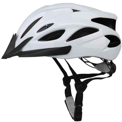 Adult Cycling Bike Helmet, Lightweight and Adjustable with Pads&Visor for Men and Women,Premium Quality Airflow Unisex Bicycle Helmet,Suggested Fit 57-62 cm