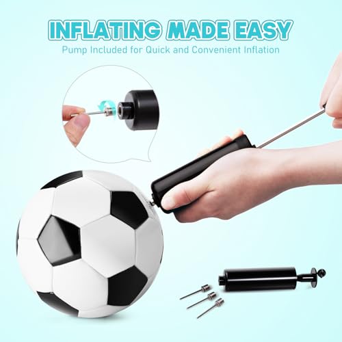U&C Planet Soccer Ball Size 2 B/W Classic for Toddler Kids & Youth 3-12 Variation of THIS listing