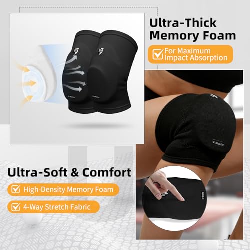 K-Shield Knee Pads for Wrestling MMA Jiu Jitsu Muay Thai Black S/M