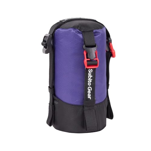 70D Nylon Compression Stuff Sack for Sleeping Bag, Ultralight Stuff Bag Organizer 1L/5L/7L/17L/25L for Traveling Camping Hiking Backpacking (Purple (1-2L))
