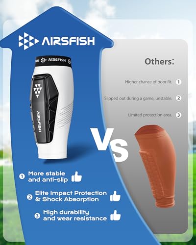 Kids Soccer Shin Guards for Youth - White Small Impact Protection