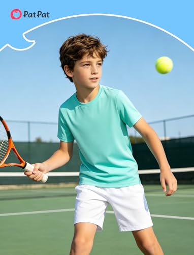 Boys Neon Rash Guard Short Sleeve Swim Shirt - Teal, 11-12 Years