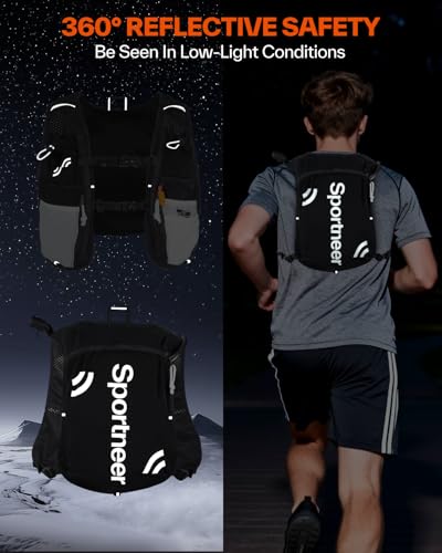 Lightweight Hydration Backpack with 1.5L Water Bladder for Running Hiking Cycling