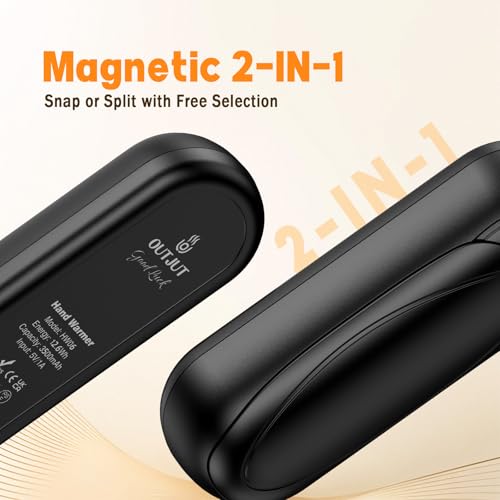 Rechargeable Hand Warmers 2 Pack with 3 Heat Levels, Portable Pocket Heaters