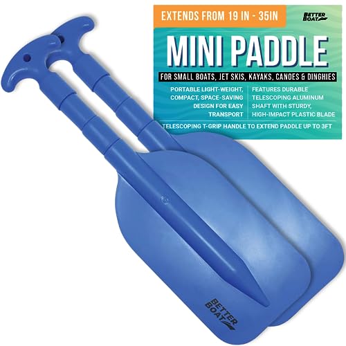2 Pack Telescoping Plastic Collapsible Boat Paddles for Kayak, Jet Ski, Rafting