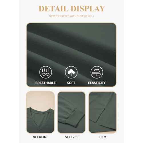 Eytino Plus Size Sweatshirts for Women Oversized V Neck Long Sleeve Pullover Tops 2025 Fall Fashion Outfit Clothes(1X-5X)