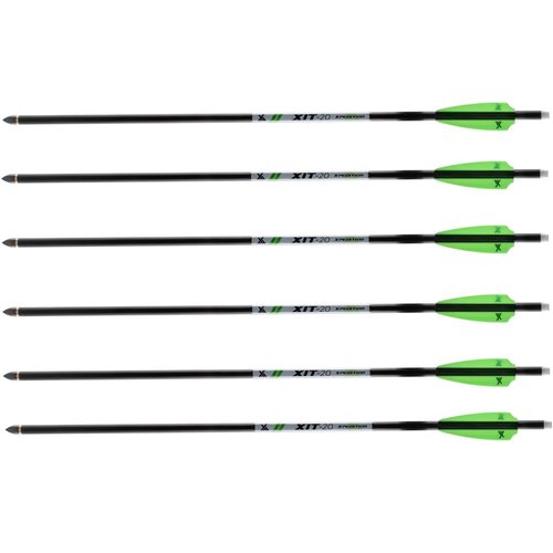 Xpedition Archery XIT-20 Crossbow Bolts 6-Pack, Six Carbon Shaft Bolts Recommended for Use with Scrapeline 390X, Trophy 410X, Xtraction 400X, and Xpedite 420 Crossbows