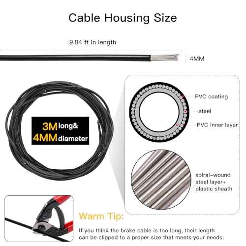 Shift Cable Housing,Lined Bicycle Bike Derailleur/Shift Cable Housing Cycling Shifter Hose Wires Hydraulic Disc Lined Tube Repairing Accessory Kit for Mountain Road Bike DIY Replacement,4mm 3 Meters