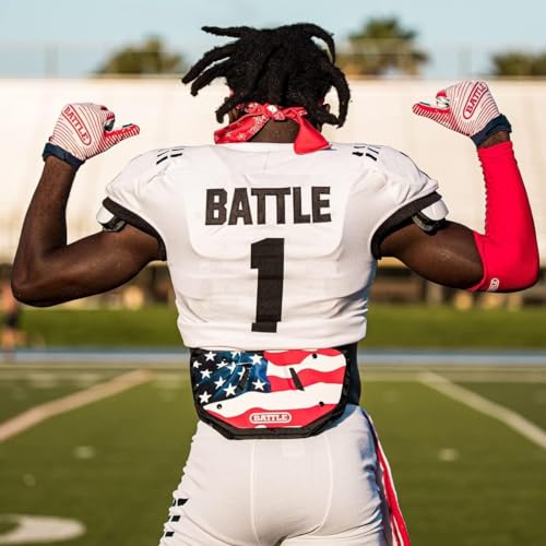 Battle Sports Kids & Adults Novelty Football Back Plate - Chrome Skulls Variation