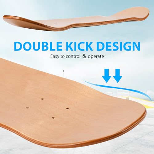 2PCS 31x8 Inch Maple Skateboard Decks Double Kick Medium Concave DIY Ready