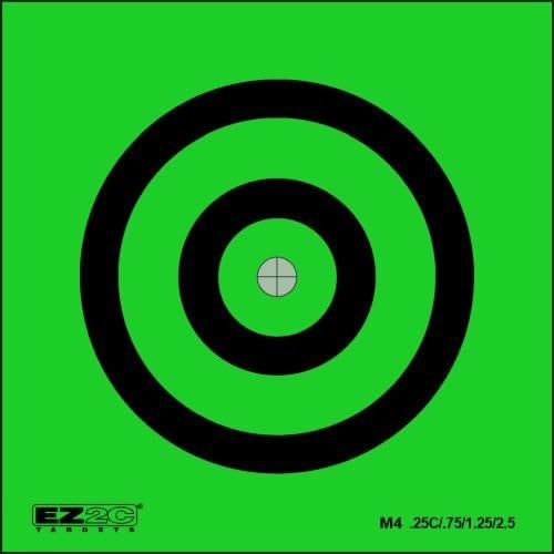 EZ2C Mini Shooting Targets, Bright Flourescent Self-Adhesive 3.5" x 3.5" (Tear-Off Pads of 25 or 100)