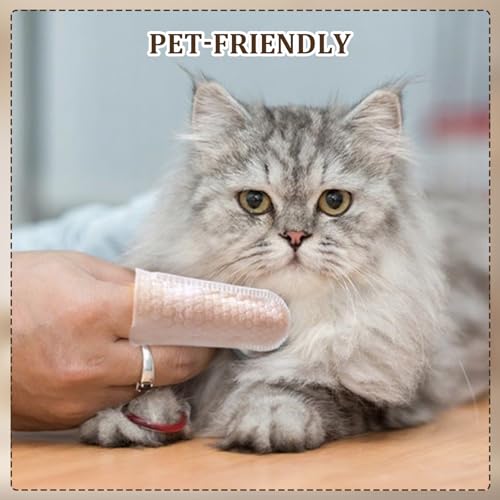 200 Pcs Cotton Finger Cots for Pet Grooming and First Aid, Breathable & Wear-Resistant