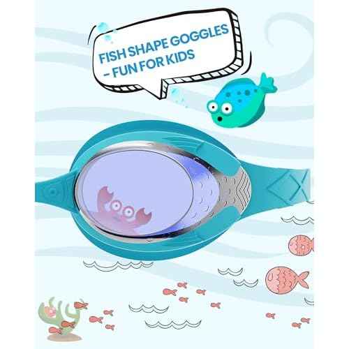OutdoorMaster Kids Swim Goggles 2 Pack - Quick Adjustable Strap Swimming Goggles for Kids