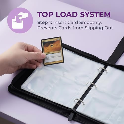 HBK Lorcana Card Binder with 400 Pockets - Multicolor Waterproof PU Leather
