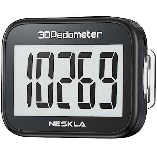 3D Pedometer for Walking, Simple Step Counter with Large Digital Display, Step Tracker with Removable Clip Lanyard, Accurately Track Steps for Men Women Kids Adults Seniors