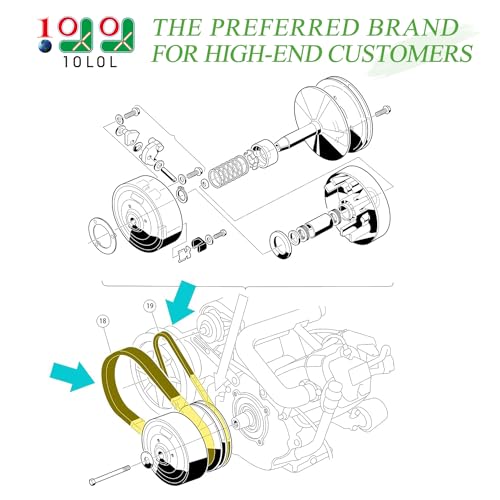 Golf Cart Clutch Drive Belt & Starter Generator Belt Kit for Club Car DS & Precedent