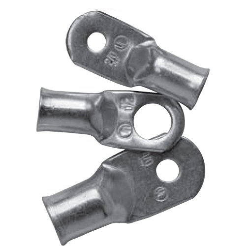 1/0 AWG Marine Tinned Copper Lug - 2 Pack 3/8" Ring for Marine Wiring