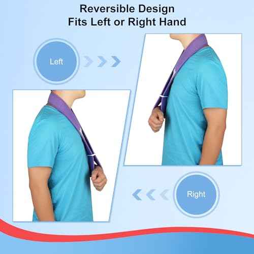 supregear Arm Sling, Adjustable Collar and Cuff Sling, Lightweight Simple Shoulder Immobilizer Arm Elbow Support Strap for Men Women, One Size Fits Most, Purple