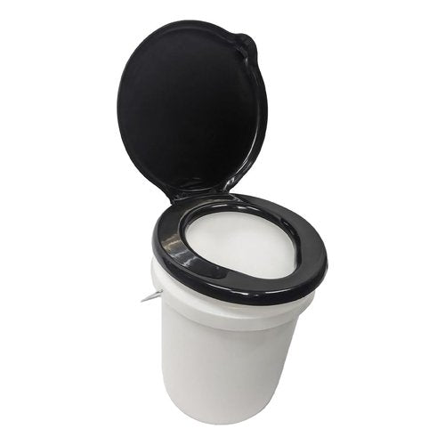 SE Portable Black Plastic Toilet Seat Lids, Fits a 5 Gallon Bucket, Great for Camping, Outdoor Activities, or for Emergencies