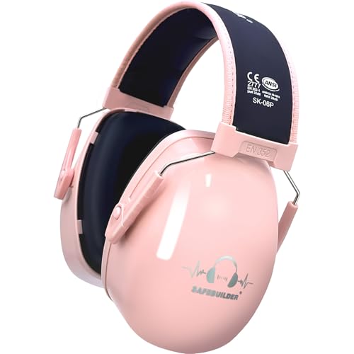 Pink Ear Protection Ear Muffs Noise Reduction NRR 28dB Adjustable Hearing Safety - Girl Variation 01