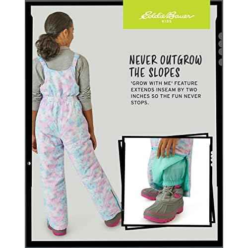 Eddie Bauer Kids Snow Bib - Insulated Waterproof Kids Snow Suit - Cozy Outdoor Activewear Overalls for Girls and Boys (3-16)