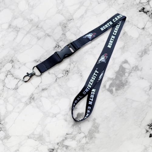 North Carolina Central Eagles Lanyard with Detachable Keychain - Black