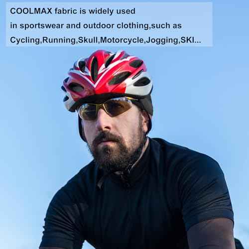Cycling Cap,Quick Sweat Away Quick Dry US Coolmax Fabric Design for Sport Wearing Breathable Cooling Under Helmet Skull Cap