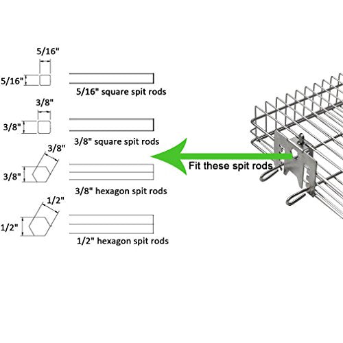 Onlyfire Chrome Plated Steel Flat Rotisserie Basket for Most Grills - Variation of This Listing