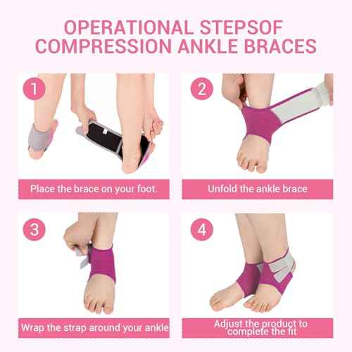 2 Pairs Kids Ankle Brace Set, Ankle Support Brace Knitted Ankle Sleeve Adjustable Wrap Support Ankle Sleeve for Sports Gymnastics Dance (Black, Small)